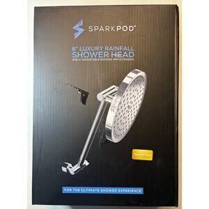 SparkPod Shower Head - High Pressure Rain - Egyptian Gold, 8 Inch Round vn